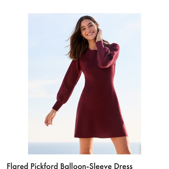 Tommy Bahama Dresses & Skirts - Flared Pickford Balloon-Sleeve Dress in Burgundy